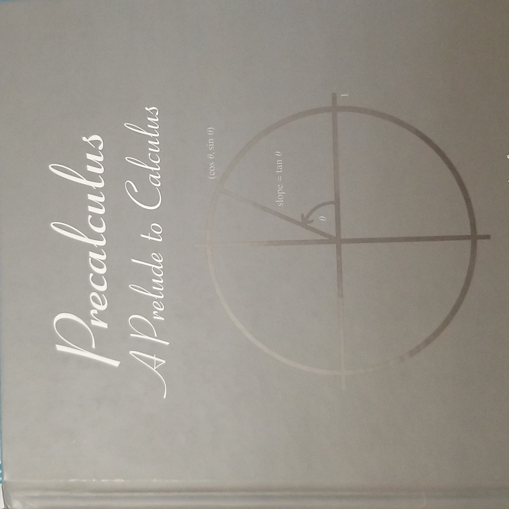 Sheldon Axler hardcover Precalculus with student solutions manual